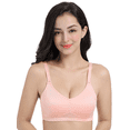 thumbnail image 1 of BIMEI Women's Mastectomy Bra Pockets Wireless Post-Surgery for Breast Forms Everyday Bra 8318,Pink, 40C, 1 of 7
