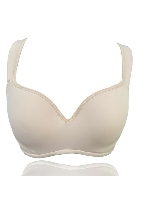 Women's Mastectomy Bra Underwire Bra with Pocket Plus Size Seamless Full Coverage Bra Support 2488,Beige,38B