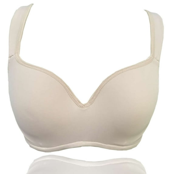 BIMEI Women's Mastectomy Bra Underwire Bra with Pocket Plus Size Seamless Full Coverage Bra Support 2488,Beige,44B