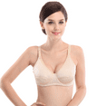 thumbnail image 1 of BIMEI Women's Mastectomy Bra with Pockets for Breast Prosthesis Wire Free Fashion Everyday Bra Plus Size 8101,Beige,34C, 1 of 10