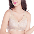 thumbnail image 1 of BIMEI Women's Mastectomy Bra with Pockets for Breast Prosthesis Wire Free Pocketed Everyday Bra for Everyday Bra 0138,Beige,34C, 1 of 8