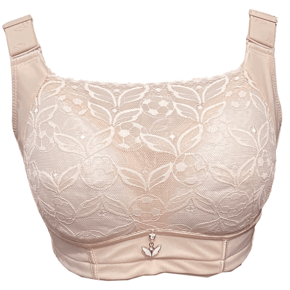BIMEI Women's Mastectomy Pockets Wireless Post-Surgery Plus Size Full Coverage Everyday Bra 2436,Beige,42D