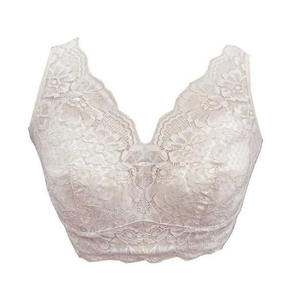 BIMEI Women's Mastectomy Pockets Wireless Post-Surgery Plus Size Full Coverage Everyday Bra 2461,Beige,38B