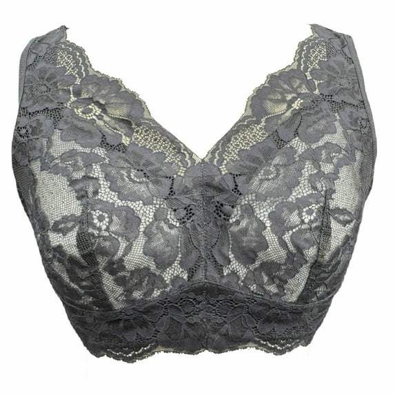 BIMEI Women's Mastectomy Pockets Wireless Post-Surgery Plus Size Full Coverage Everyday Bra 2461,Black,40B