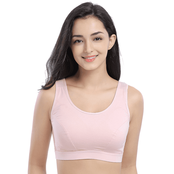 BIMEI Women's Mastectomy Sports Bra Yoga Wireless Post-Surgery Bra 8818,Pink,38C