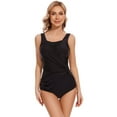 thumbnail image 1 of BIMEI Women's One-Piece Mastectomy Swimwear Pocketed Swimsuit Bathing Suits 2307, Black, SIZE 10, 1 of 11