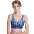 thumbnail image 1 of BIMEI Women's Post Surgery Mastectomy Bra with Pockets Surgical Lace Contour with a Full Profile Wire Free Fashion Everyday Bra Plus Size 8598,Blue,40A, 1 of 10