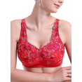 thumbnail image 1 of BIMEI Women's Post Surgery Mastectomy Bra with Pockets Surgical Lace Contour with a Full Profile Wire Free Fashion Everyday Bra 8466,Red,36B, 1 of 7