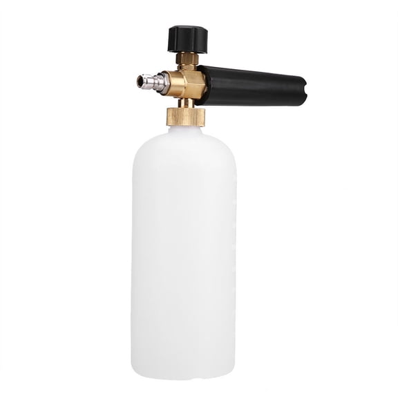 BIMZUC 1/4" Adjustable Snow Foam Lance  1L HighPressure Car Wash Nozzle, Brass Nozzle, Foam Spray Bottle for Cars, Motorcycles & Home Cleaning