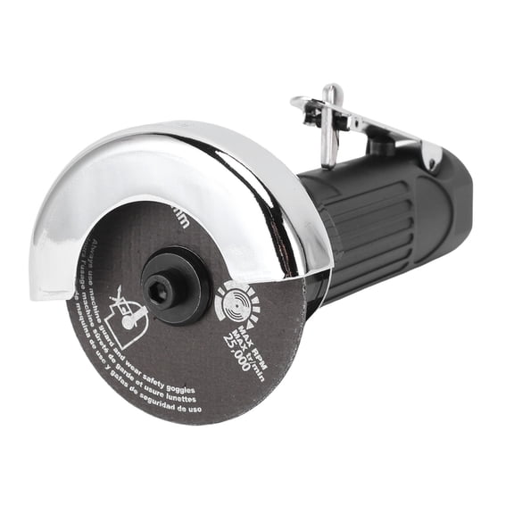 BIMZUC 1/4-Inch High Speed Pneumatic Air Cut Off Tool, 20000 RPM Small Angle Grinder Cutter with Cutting Wheel, Wrenches and Inlet Plug for Metal and Fiberglass