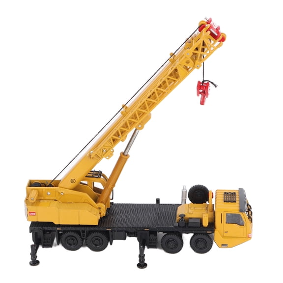 BIMZUC 1/50 Scale Alloy Crane Truck Toy Fine Details Mobile Crane Construction Vehicle Heavy Duty Movable Crane Model for Kids Collection Diecast Play Vehicles