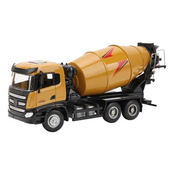 BIMZUC 1/50 Scale Cement Toy Truck Construction Vehicle Static Engineering Model Alloy and ABS Plastic Realistic Mixer Truck for Boys and Girls Kids Age 8+ (7.9 inches / 20 cm)
