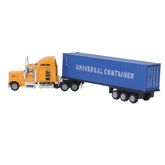 BIMZUC 1:65 Scale Container Truck Toy, Alloy Shell Vivid Tractor Trailer Model, Transport Cargo Vehicle for Kids Boys Girls, Realistic Diecast Carrier