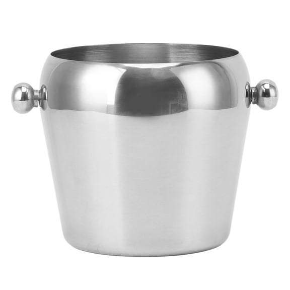 BIMZUC 1‑L Stainless Steel Wine & Beverage Chiller Bucket – Elegant Silver Ice Tub with Smooth Handle for Home Bars, Parties & Outdoor Events
