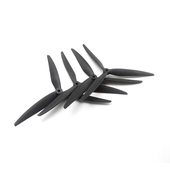 BIMZUC 1 Pair 10 inches / 25.4 cm Drone Propeller 3 Blade 1050 Tracker Fiberglass Carbon Nylon Props for Multirotor Traverse Machine Replacement Part