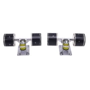 BIMZUC 1 Pair Skateboard Trucks and Wheels PU Longboard 3.2 Inch / 8.13 cm Combo Set Cruiser Aluminum Alloy 55x45mm Black