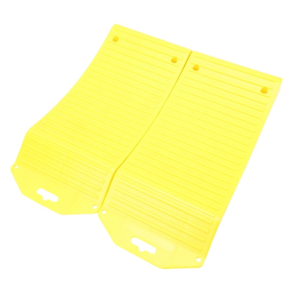 BIMZUC 1 Pair Wheel Tire Saver Ramps Anti Slip Pad All Season Durability HDPE for Sports Cars SUVs Campers Trailers Trucks RVs Yellow Large (20.9 inches / 53 cm)