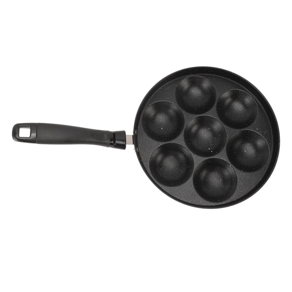 BIMZUC 10 7Hole Nonstick Egg & Breakfast Pan Maifan Stone Coated, HeatProof Handle, Quick Even Heating, Easy Cleaning