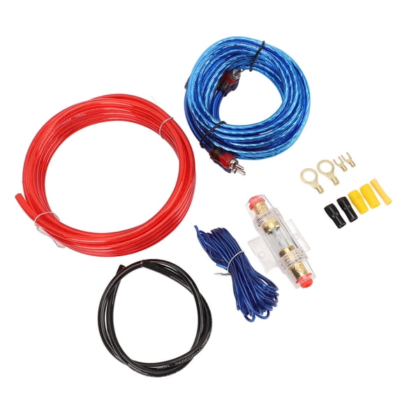 BIMZUC 10 Gauge Amplifier Installation Kit 14.76ft Power Cable Subwoofer AMP Wiring Kit with 60A Fuse for Car Radio Audio Systems