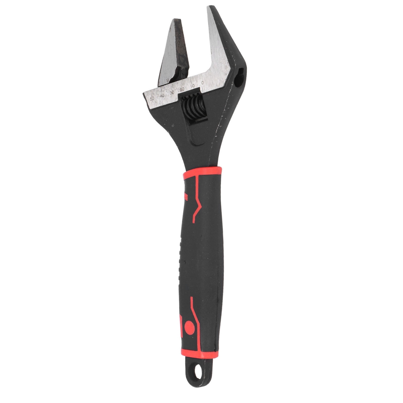 BIMZUC 10 Inch Wide Mouth Adjustable Wrench, CrV Steel Deep Jaw Manual Repair Spanner for Home Garage Workshop (10 inches / 25.4 cm)