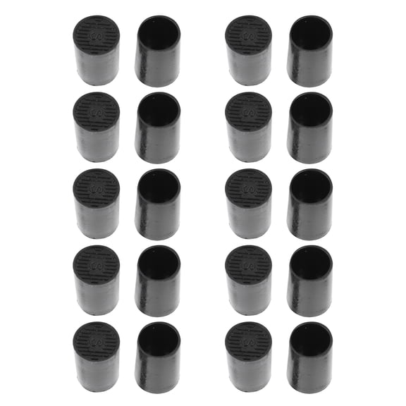 BIMZUC 10 Pairs High Heel Tips Replacement Caps Black CPU Polyurethane Stiletto Shoe Repair Kit, Inner Diameter 11mm / 0.43 inches