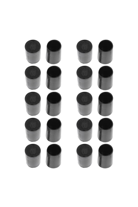 10 Pairs High Heel Tips Replacement Caps Black CPU Polyurethane Stiletto Shoe Repair Kit, Inner Diameter 11mm / 0.43 inches