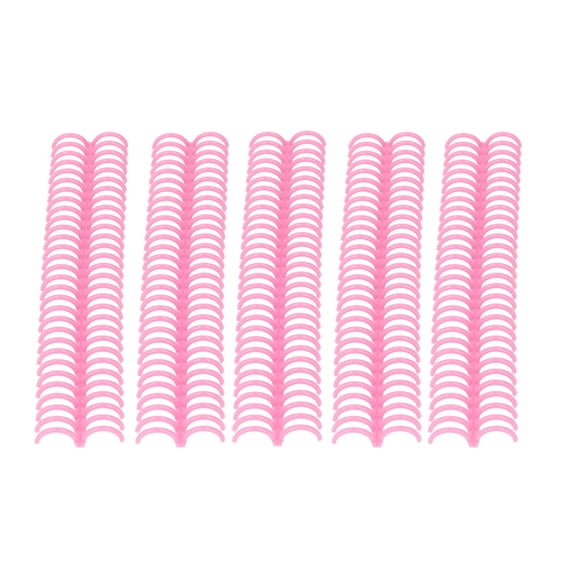 BIMZUC 10 Pcs Loose Leaf Binding Spine 30 Holes 0.87 inches / 22mm Inner Diameter Wear Resistant Plastic Rings, Pink