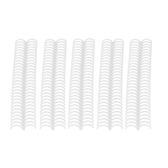 BIMZUC 10 Pcs Loose Leaf Binding Spine 30 Holes 0.87 inches / 22mm Inner Diameter Wear Resistant Plastic Rings, White