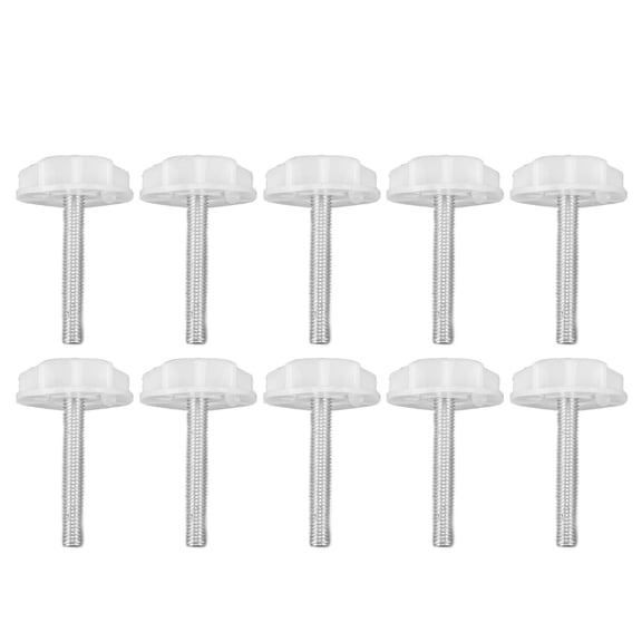 BIMZUC 10Piece Adjustable Furniture Leg Levelers 40mm Spacer, 8mm Screw, 50mm Length Durable PP & Iron, ToolFree Installation, Floor Protection