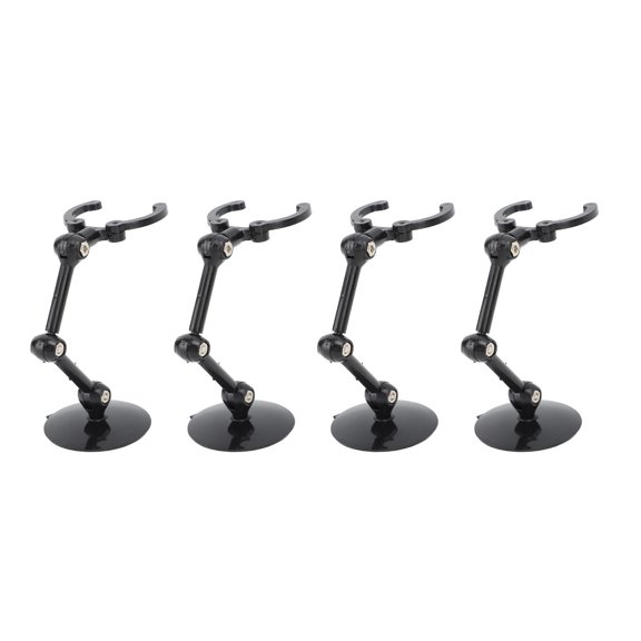 BIMZUC 10 Set Action Figure Holder Home Decor Assembly Excellent Stability Multifunctional Figure Model Display Stand for Anime Figures Black (1.6 inches / 4 cm Base)