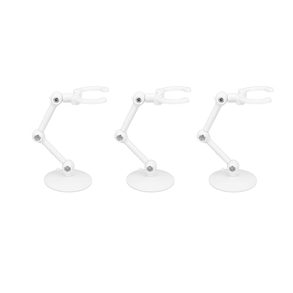 BIMZUC 10 Set Action Figure Holder Home Decor Assembly Excellent Stability Multifunctional Figure Model Display Stand for Anime Figures White (1.6 inches / 4 cm Base)