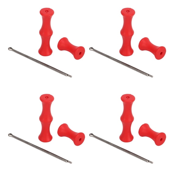 BIMZUC 10 Sets Archery Bowstring Finger Tab Guards Silicone Protector For Shooting Recurve Bow Accessory Ambidextrous Regular Size Red (2.76 inches / 7 cm)