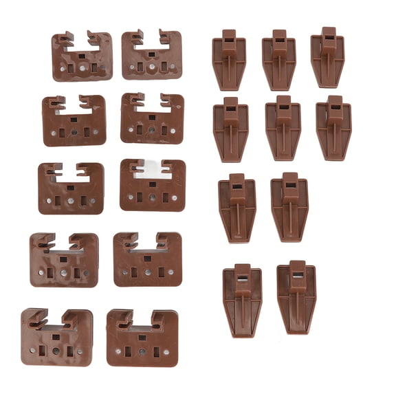 BIMZUC 10 Sets Dresser Drawer Slides Plastic Slides and Guides Replacement Track Guide and Glides with Screws and Screwdriver