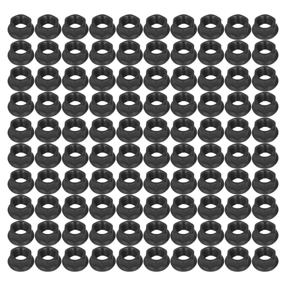 BIMZUC 100 Pieces M10 x 1.25 Hex Nut Carbon Steel Black Replacement Parts for 168F 170 188 Gasoline Generator Heavy Duty Hardware Fasteners 10 inches / 25.4 cm Pack
