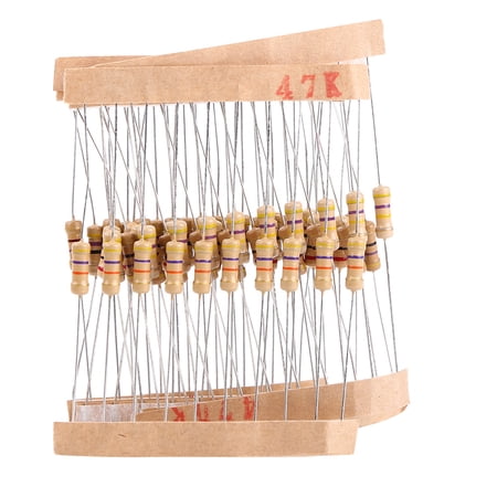 BIMZUC 1000-Piece 1/2W Carbon Film Resistors Assortment, 1 Ohm to 10M Ohm with 5% Tolerance, Premium Electronic Components Kit for DIY Projects, Circuit Building & Repair