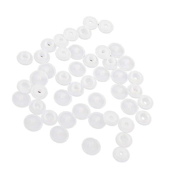 BIMZUC 1000 Sets Harmless Resin Snap Button Fasteners, Children Cloth Quilt Cover Sewing Tool Kit, T3 Size (10mm / 0.39 inches) Snap Fastener Set, DIY Craft Accessories, White