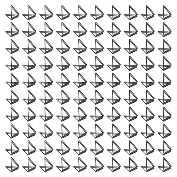 BIMZUC 100Pcs Triangular Paper Clips, Black Metal Cute Paperclips for Memo Documents, 5.91 inches / 15 cm