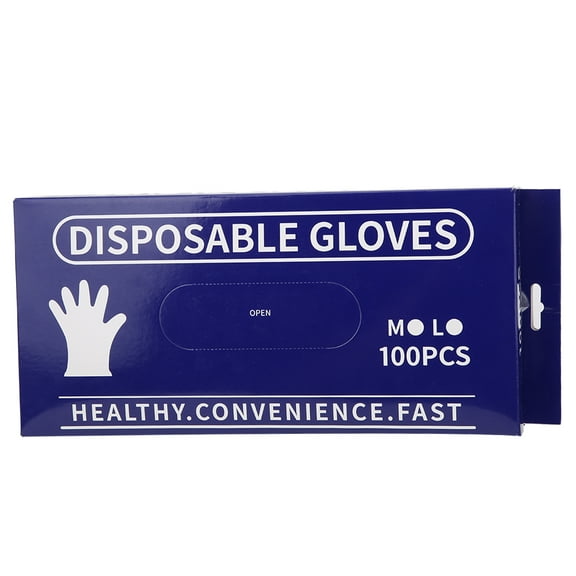 BIMZUC 100pcs Disposable CPE Gloves Food Grade Transparent Kitchen Gloves for Cooking Cleaning