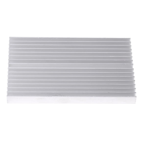 BIMZUC 100x60x10mm / 3.9x2.4x0.4 inches Aluminum DIY Grille Shape Heat Sink Chip Cooler Radiator Module Board for IC LED Power Transistor Cooling System Accessory, Argentate Silver