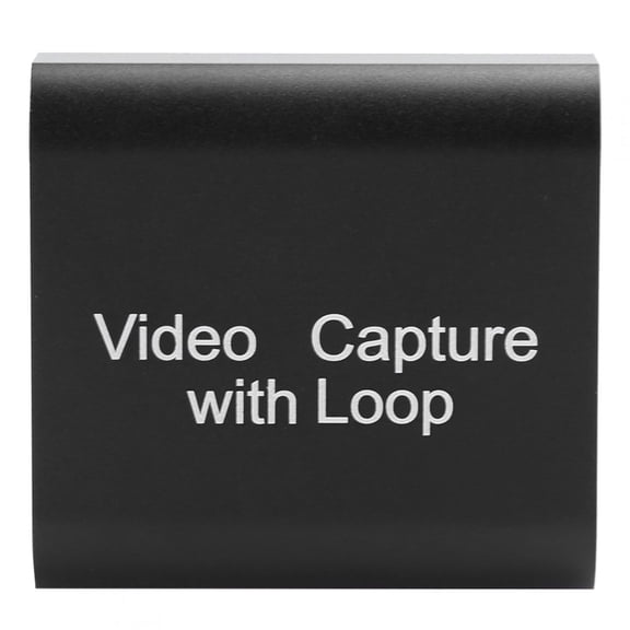 BIMZUC 1080P HDMI Video Capture Card with Loop Out USB 2.0 4K Audio Video Record Adapter Dongle for Live Streaming, Gaming, Teaching and Video Conference, Plug and Play Easy Setup, Black
