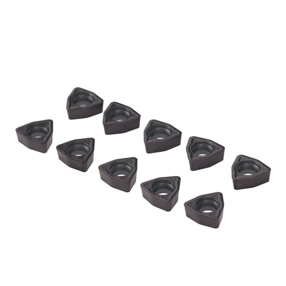BIMZUC 10Pcs Carbide Turning Inserts CNC Lathe Insert for Indexable Turning Tool Holder Replacement WCMX030208FN (10 inches / 25.4 cm Length)