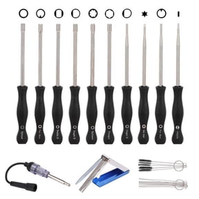 BIMZUC 10Pcs Carburetor Adjustment Tool Kit, Small Engine Carb Adjusting Screwdriver Set with Cleaning Brushes & Spark Tester, Universal Fit (8.66 inches / 22 cm)