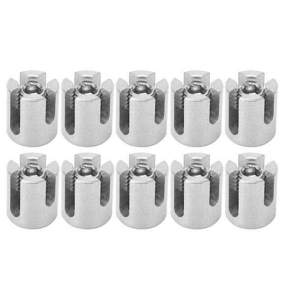 BIMZUC 10Pcs Cross Cable Clamp M12 5mm (0.2 inches / 0.5 cm) Stainless Steel Wire Rope Cross Cable Clip Clamp Heavy-Duty Fastener Wire Railing Clamp for Indoor Outdoor