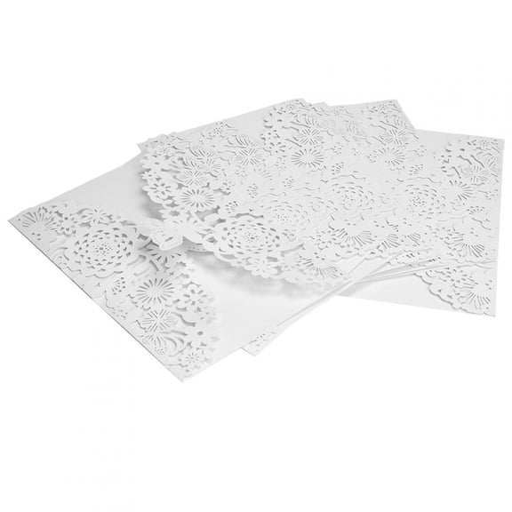 BIMZUC 10Pcs European Style Carved Personalized Business Wedding Invitation Cards Party Supplies with Elegant Butterfly Pattern Design for Special Occasions and Announcements