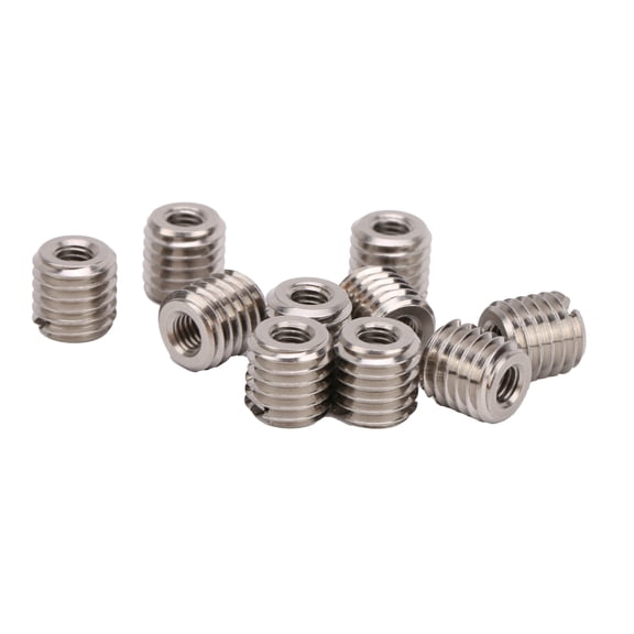 BIMZUC 10Pcs Stainless Steel Threaded Inserts Thread Repair Tool M5x0.8 Female to M10x1.5 Male Length 0.4 inches / 10mm Reducing Nut Kit for Industrial Supplies