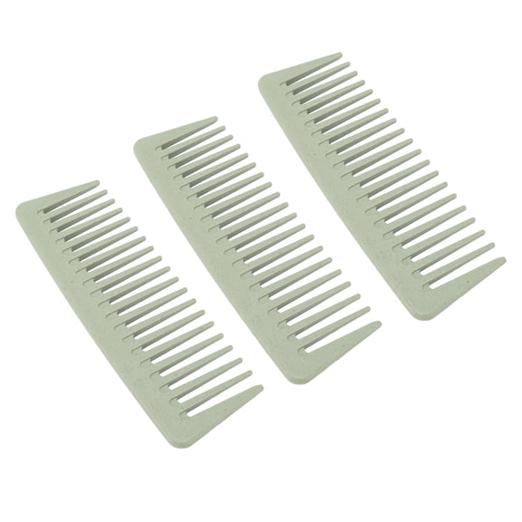 BIMZUC 10Pcs Wide Tooth Detangling Hair Comb Set Wheat Stalk Portable Ergonomic Styling Tool for All Hair Types Home Travel Salon Use (7.48 inches / 19 cm)