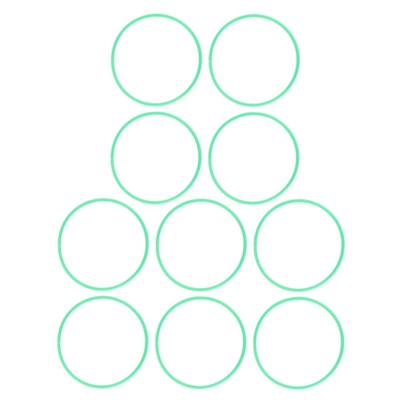 BIMZUC 10pcs 40cm Sensory Training Hoop Kids Fitness Exercise Rings Green