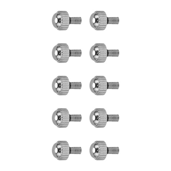 BIMZUC 10pcs Silvertone Watch Crown Parts Professional Waterproof Repair Crowns Spare Kit Replacement Accessories for Watchmakers & DIY Repair (0.39 inches / 1 cm)