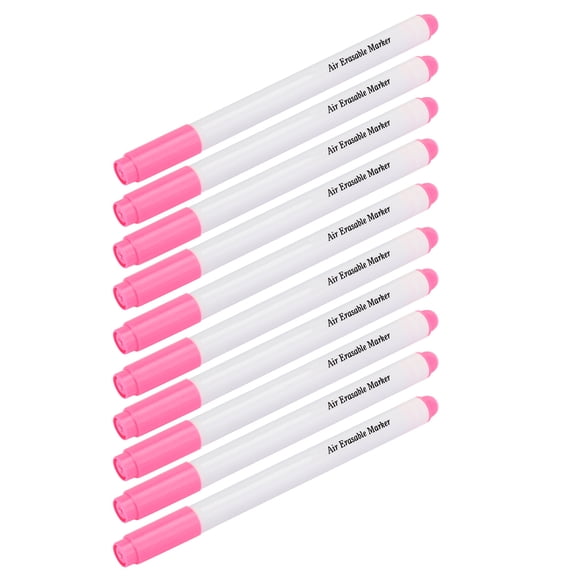 BIMZUC 10pcs Slim Tip Water Soluble Erasable Pen Fabric Marker Tailoring Tool Accessories Rose Red, Premium Water Erasable Marker & Fabric Pens for Tailoring, Cross Stitch, Crafts (5.91 in / 15 cm)