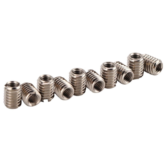BIMZUC 10pcs Stainless Steel Thread Inserts Reducing Nut Female Thread M4x0.7 Male Thread M6x1.0 Thread Repair Tool, 0.31 inches / 8 mm Length